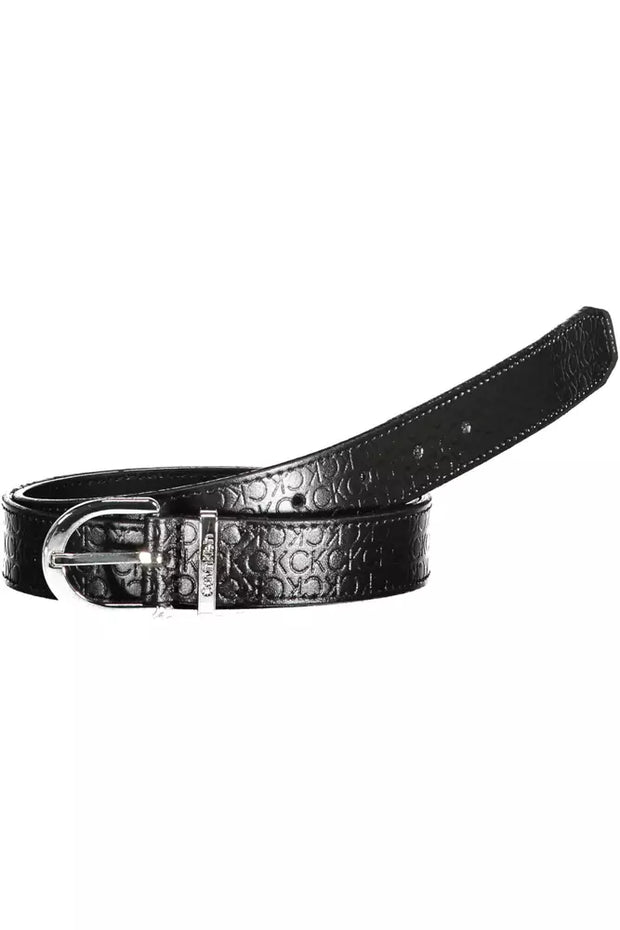 Black Leather Women Belt Calvin Klein