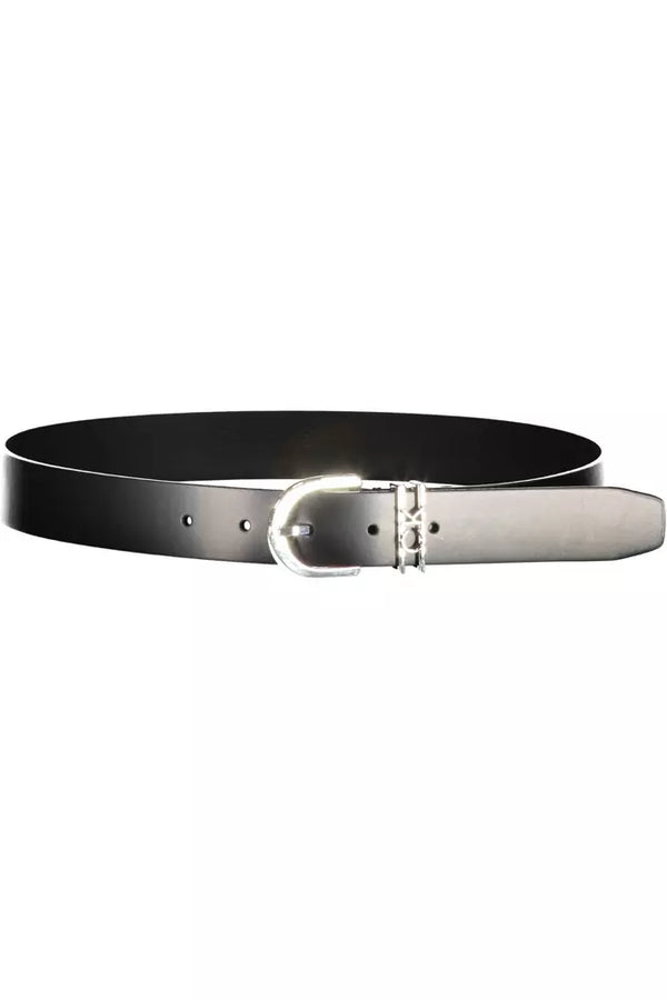 Black Leather Women Belt Calvin Klein