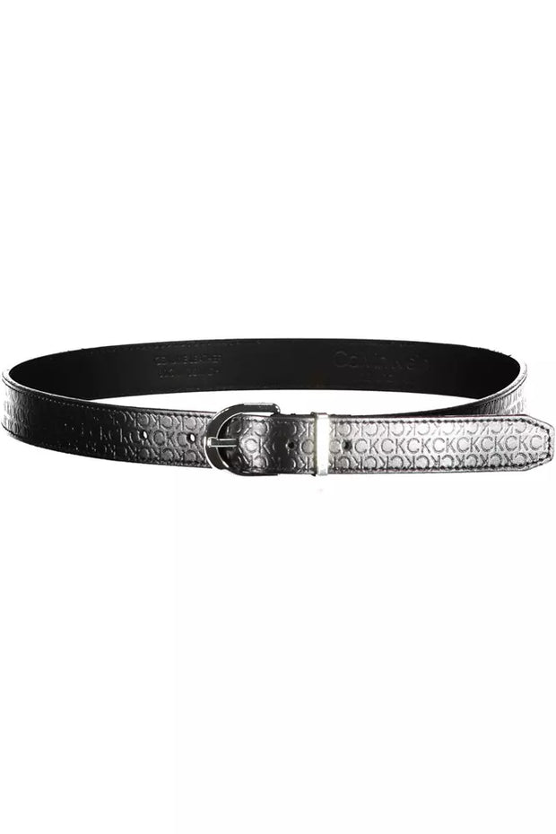 Black Leather Women Belt Calvin Klein