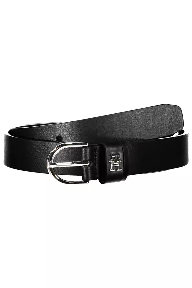 Black Leather Women Belt Tommy Hilfiger