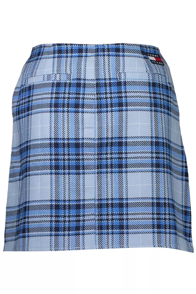 Light Blue Cotton Women Skirt Tommy Hilfiger