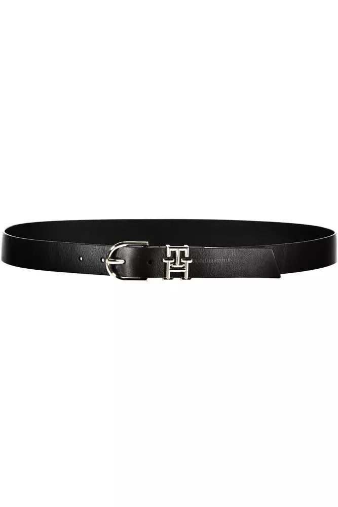 Black Leather Women Belt Tommy Hilfiger