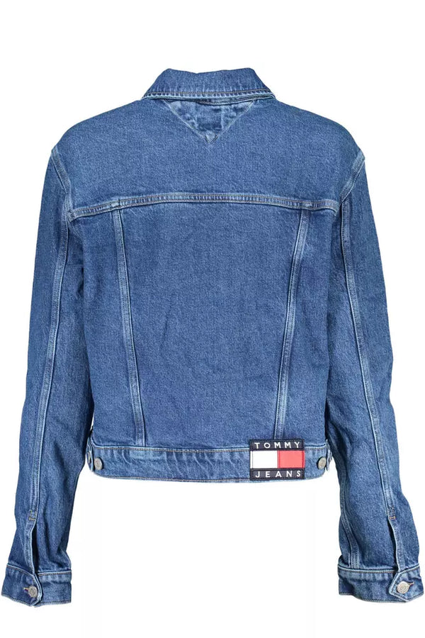 Blue Cotton Women Jacket Tommy Hilfiger