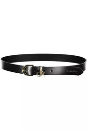 Black Leather Women Belt Calvin Klein