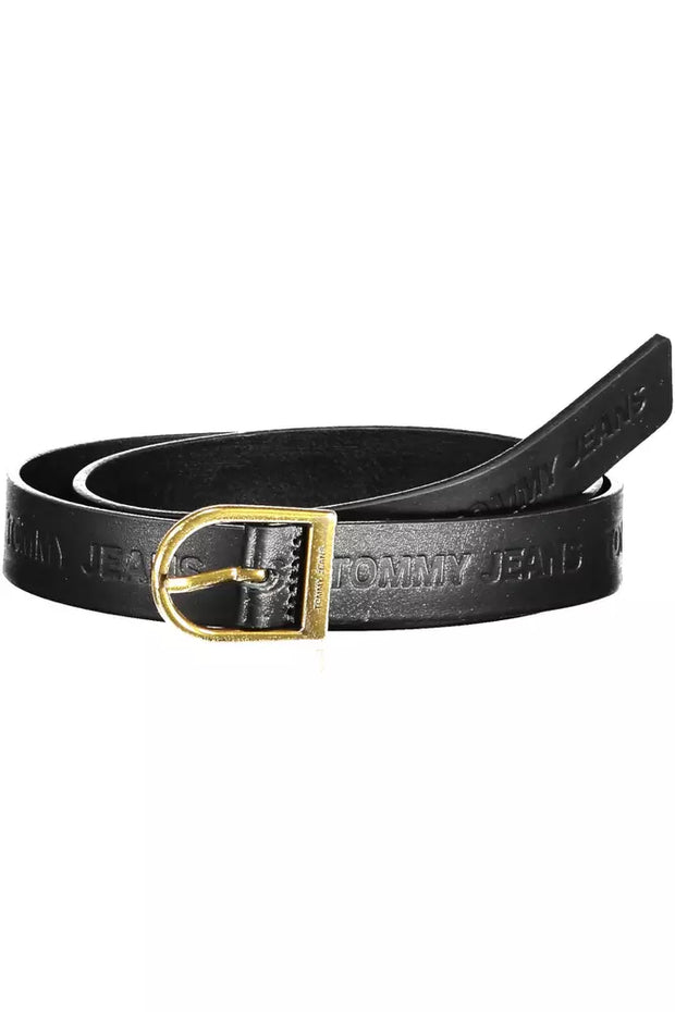 Black Leather Women Belt Tommy Hilfiger