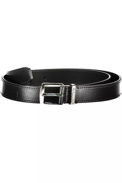 Black Leather Women Belt Calvin Klein