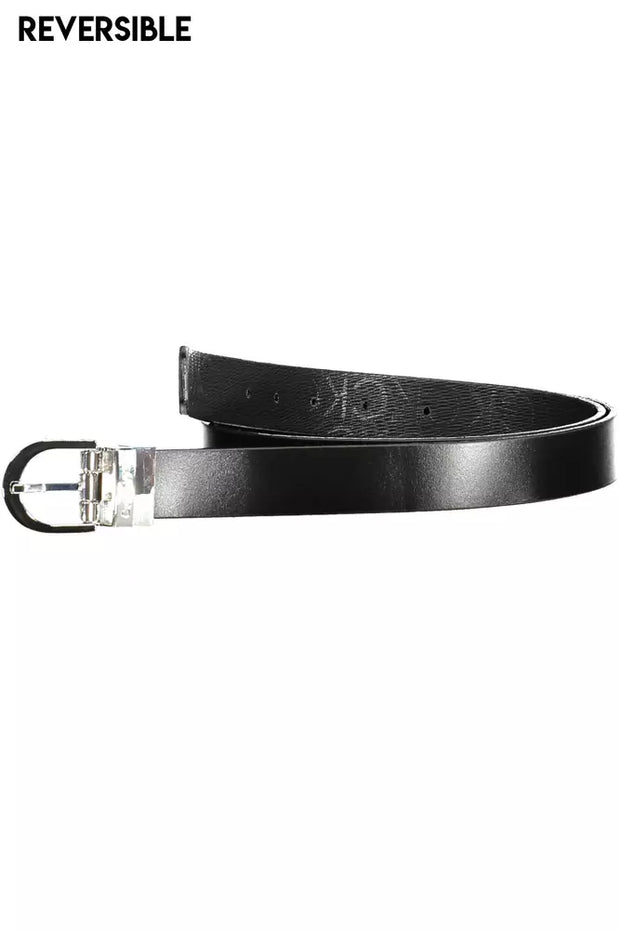 Black Polyester Women Belt Calvin Klein