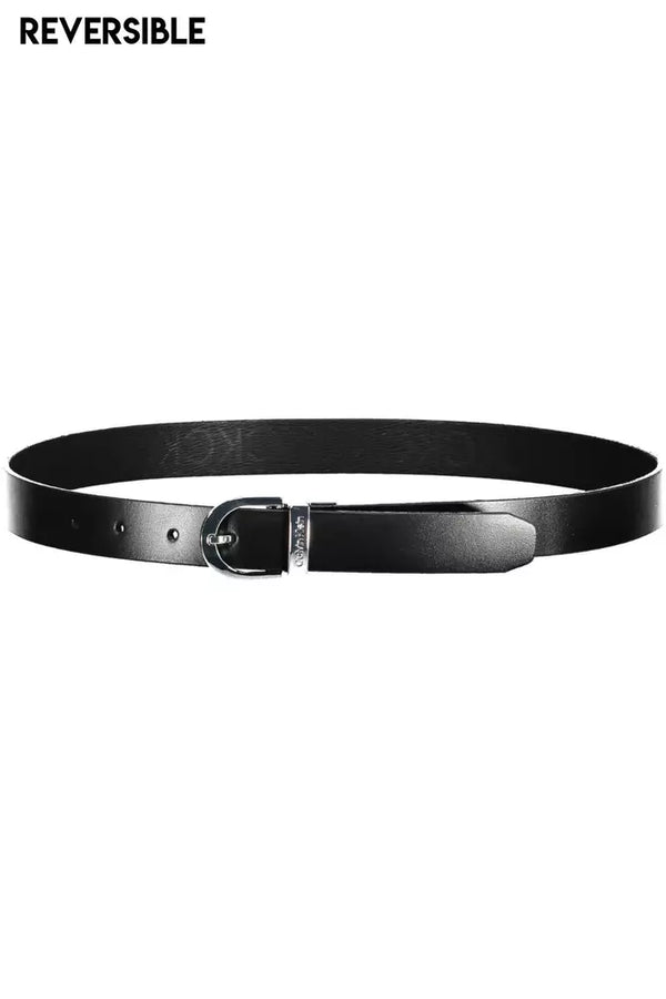 Black Polyester Women Belt Calvin Klein