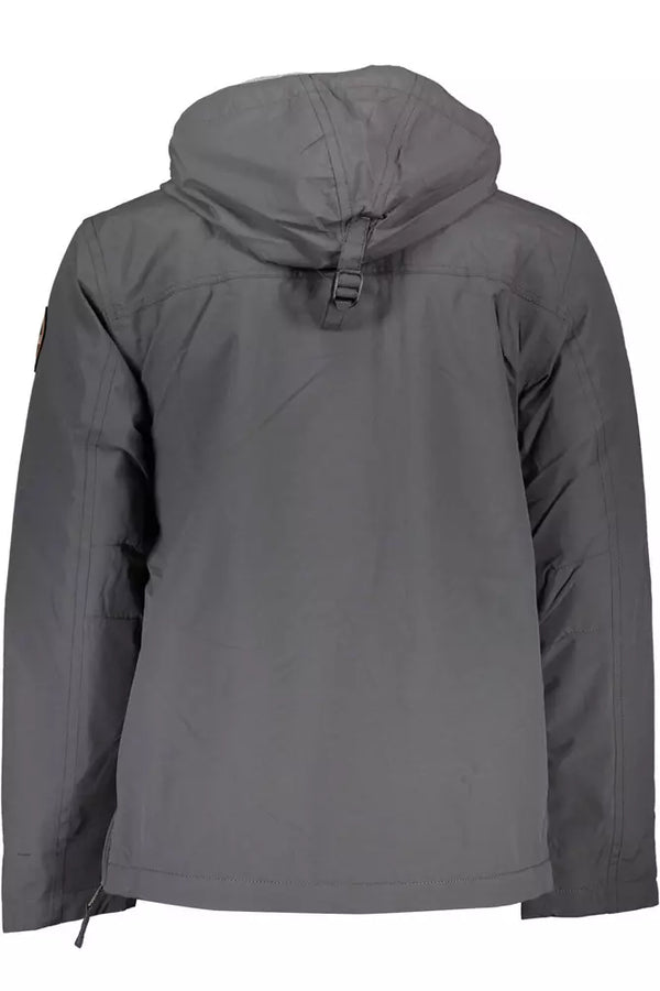 Gray Polyamide Men Jacket Napapijri