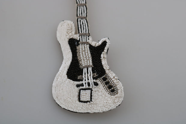 Gold Sequined Guitar Pin Brooch Dolce & Gabbana