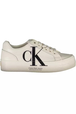 White Leather Women Sneaker Calvin Klein