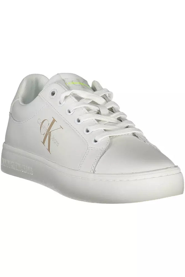 White Leather Women Sneaker Calvin Klein