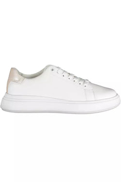 White Leather Women Sneaker Calvin Klein