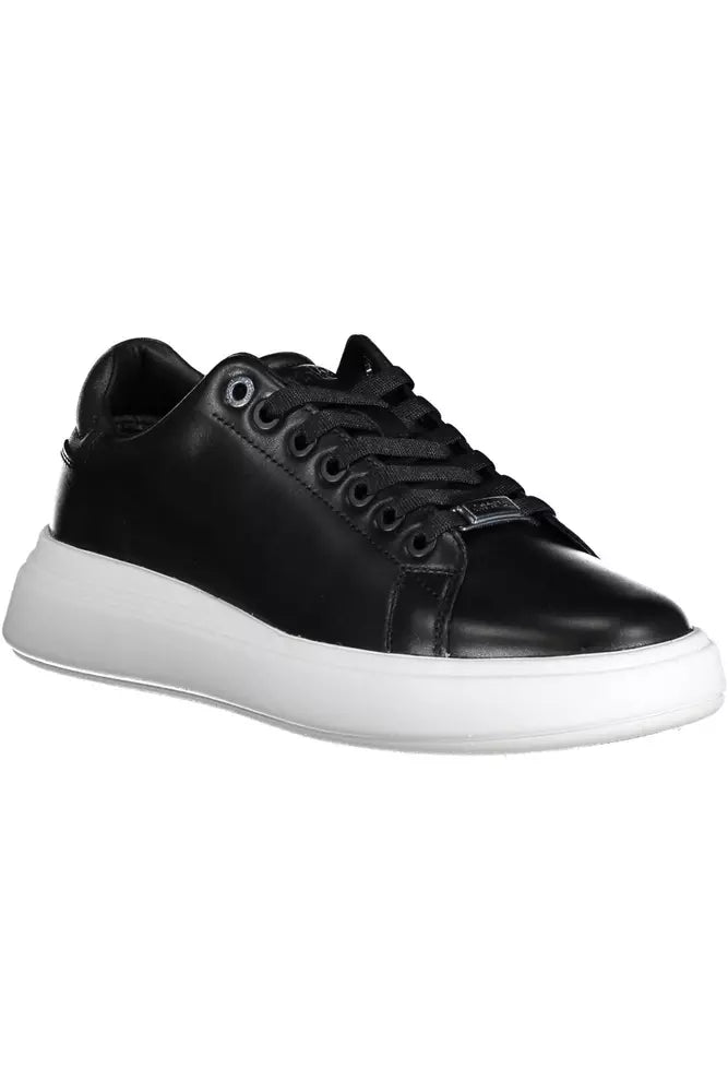 Black Leather Women Sneaker Calvin Klein