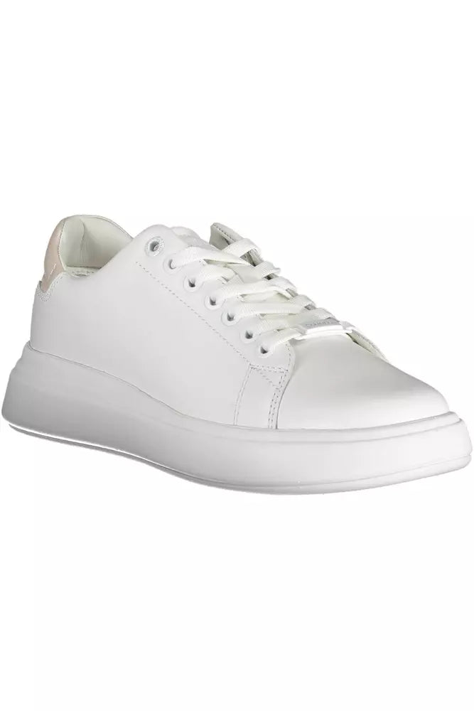 White Leather Women Sneaker Calvin Klein