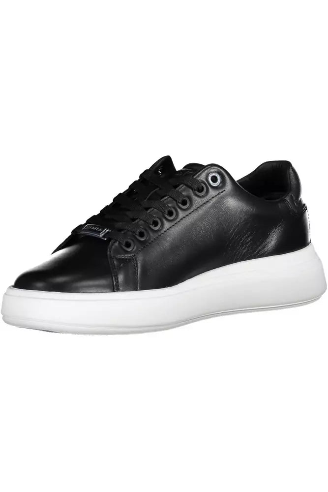 Black Leather Women Sneaker Calvin Klein