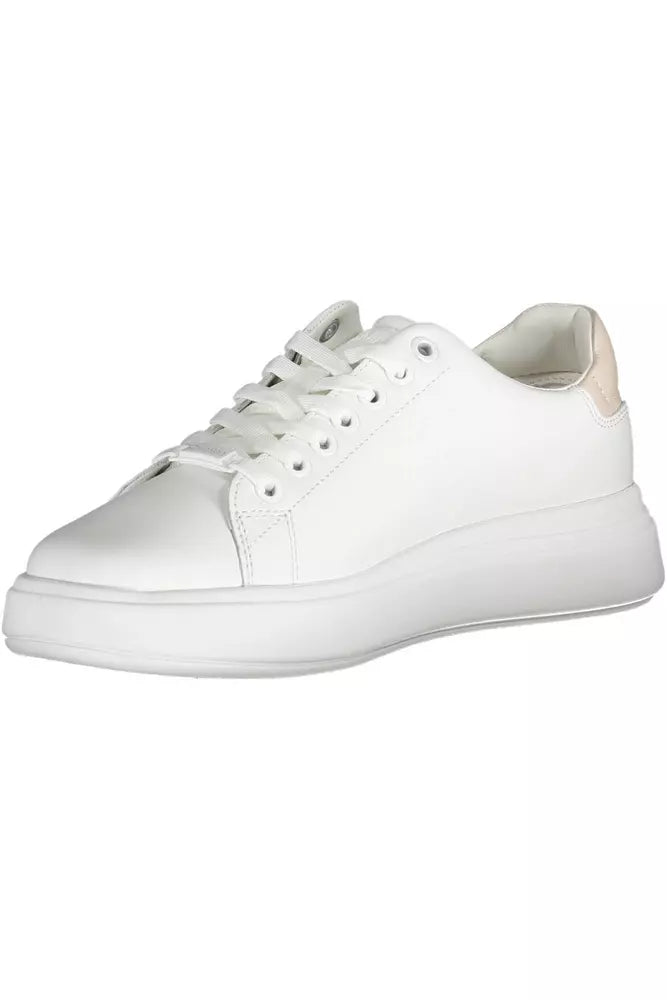 White Leather Women Sneaker Calvin Klein