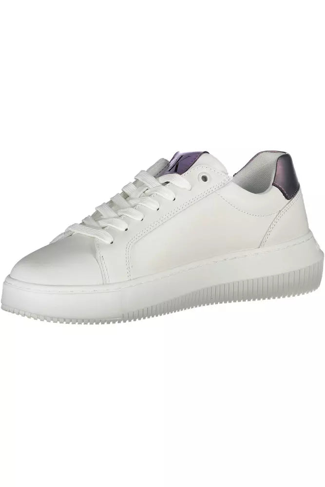 White Leather Women Sneaker Calvin Klein