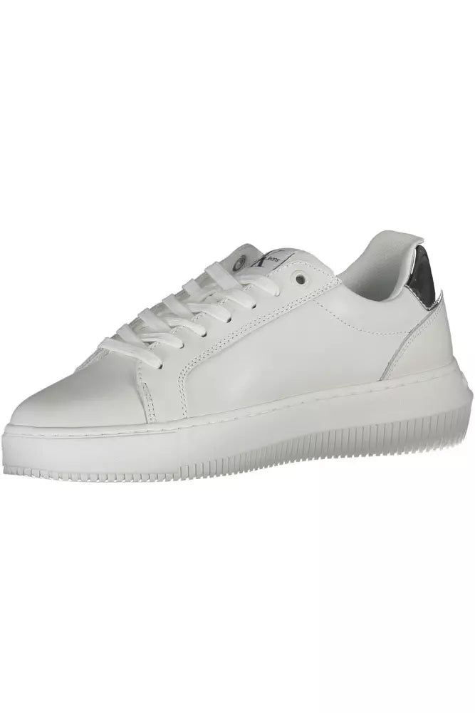 White Leather Women Sneaker Calvin Klein