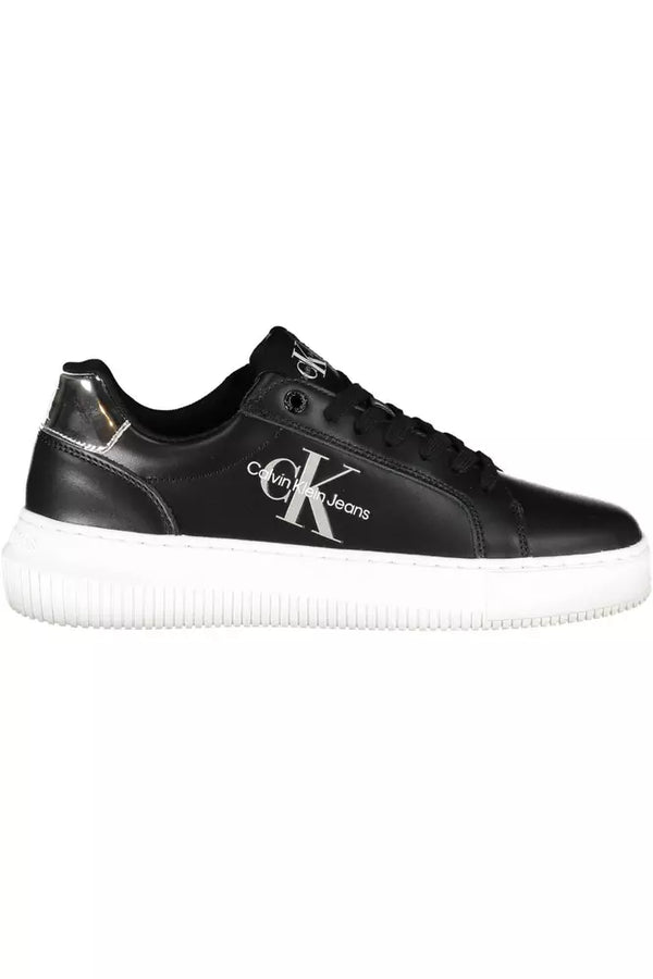 Black Leather Women Sneaker Calvin Klein