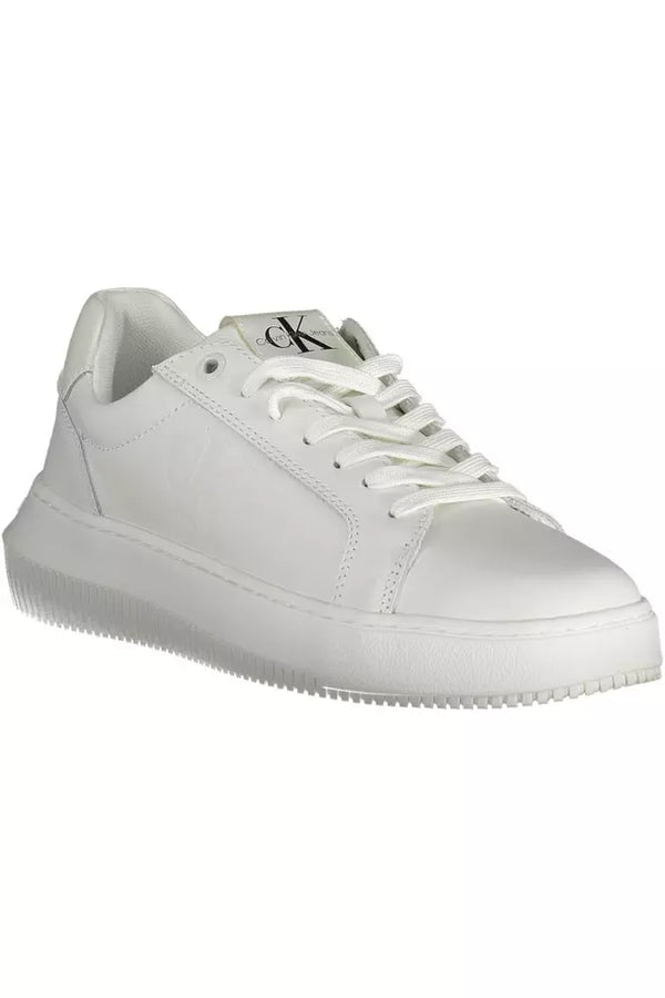 White Leather Women Sneaker Calvin Klein