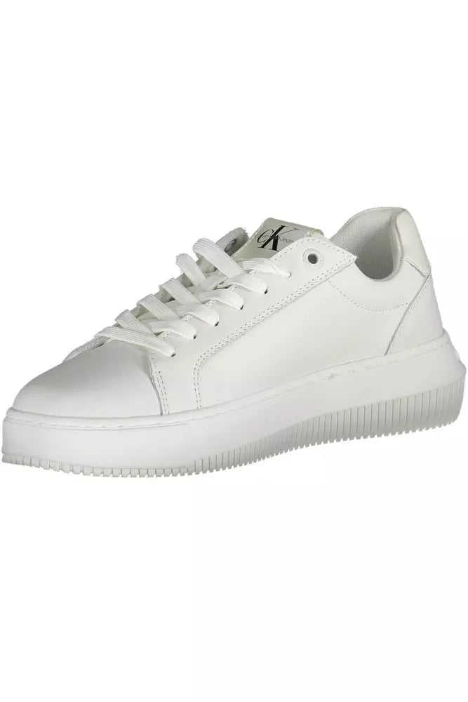 White Leather Women Sneaker Calvin Klein