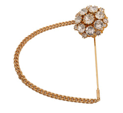 Exquisite Crystal-Embellished Gold Brooch Dolce & Gabbana