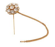 Exquisite Crystal-Embellished Gold Brooch Dolce & Gabbana