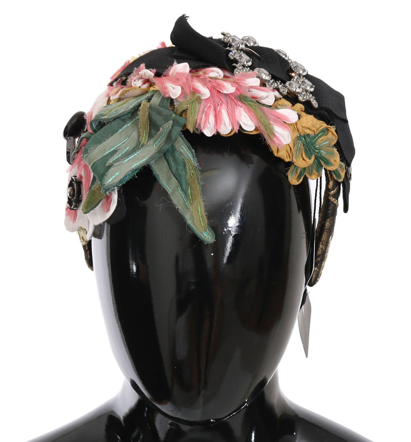 Elegant Crystal-Embellished Floral Headband Dolce & Gabbana