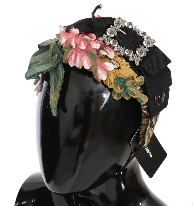 Elegant Crystal-Embellished Floral Headband Dolce & Gabbana