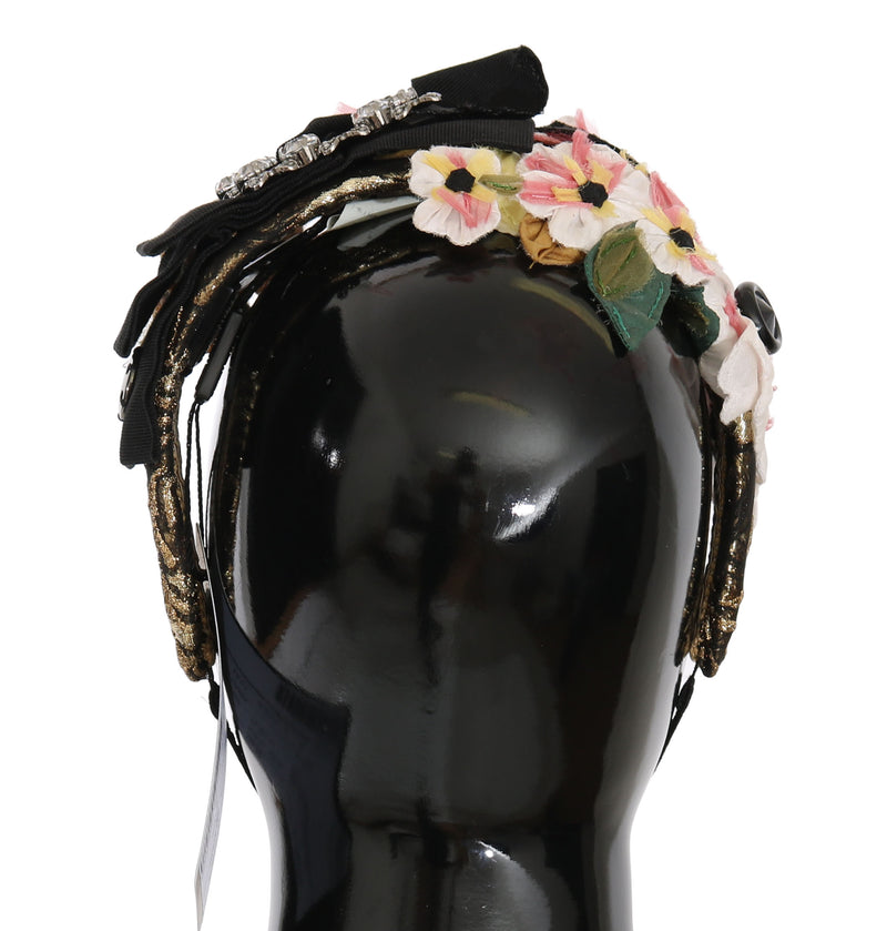 Elegant Crystal-Embellished Floral Headband Dolce & Gabbana