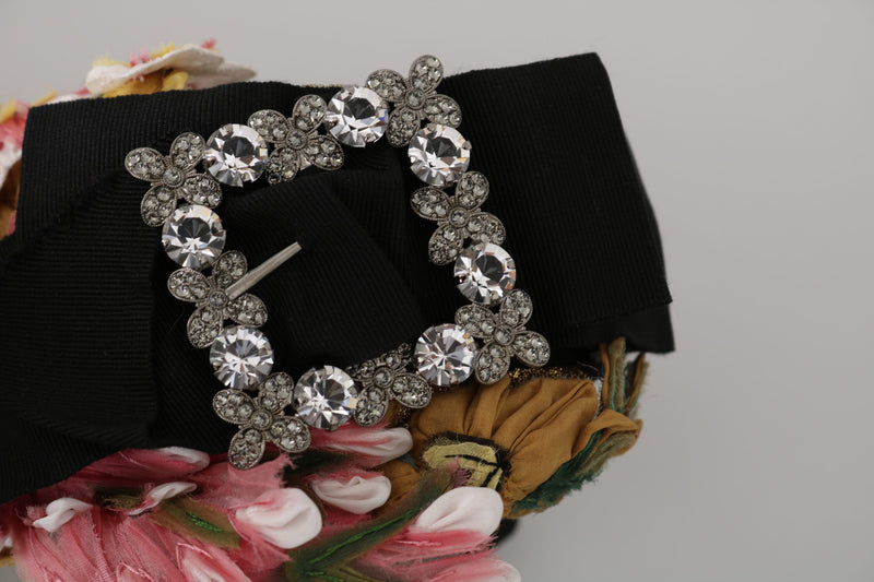 Elegant Crystal-Embellished Floral Headband Dolce & Gabbana