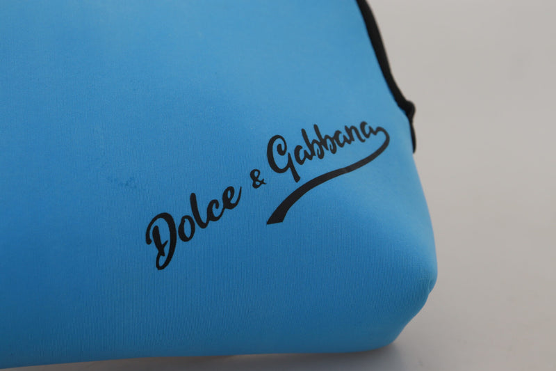 Elegant Blue Polyamide Pouch Bag Dolce & Gabbana