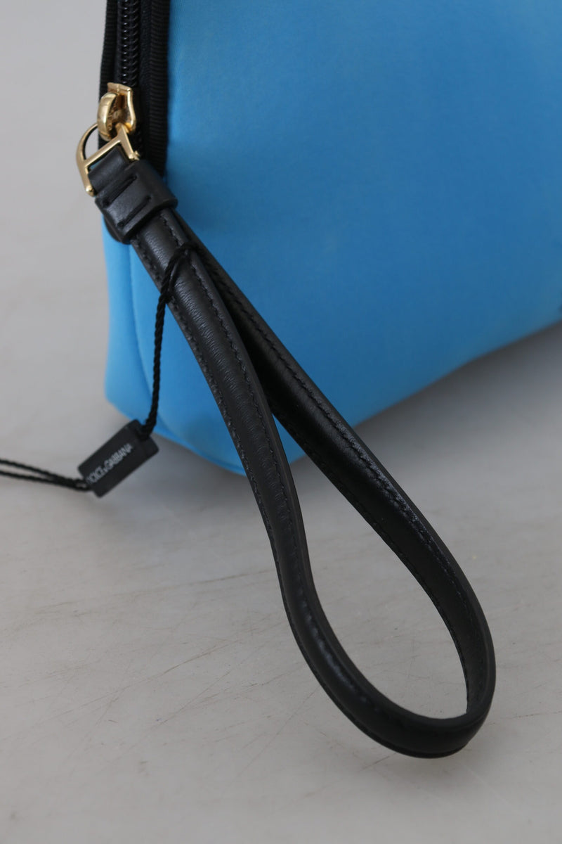 Elegant Blue Polyamide Pouch Bag Dolce & Gabbana