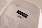 Elegant White Cotton Martini Dress Shirt Dolce & Gabbana