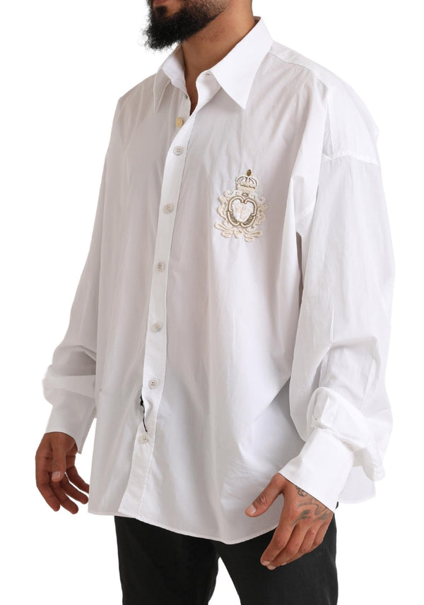 Elegant White Cotton Formal Shirt Dolce & Gabbana