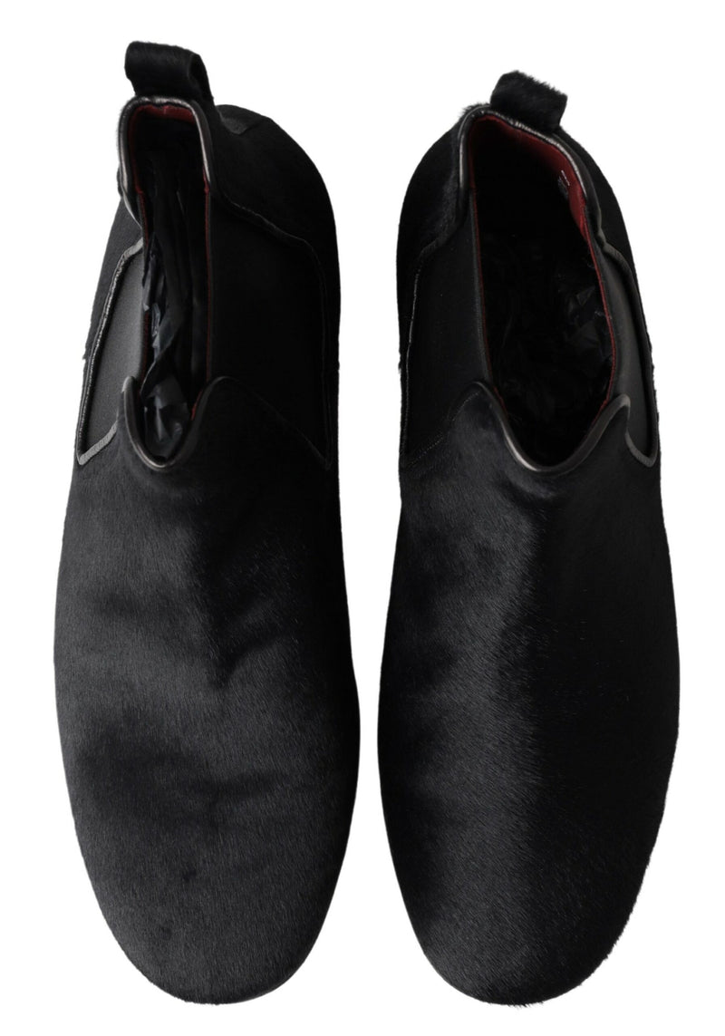 Elite Italian Leather Chelsea Boots Dolce & Gabbana