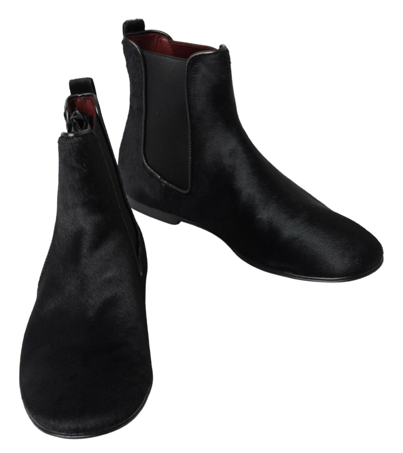 Elite Italian Leather Chelsea Boots Dolce & Gabbana