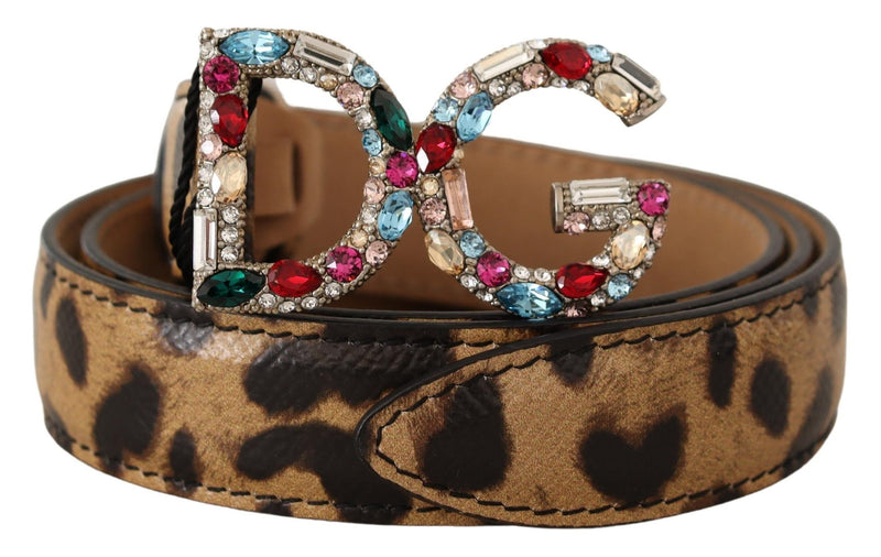 Elegant Crystal-Embellished Leopard Belt Dolce & Gabbana