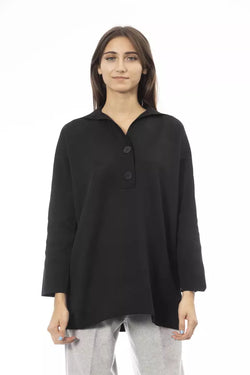 Black Polypropylene Women Sweater Alpha Studio