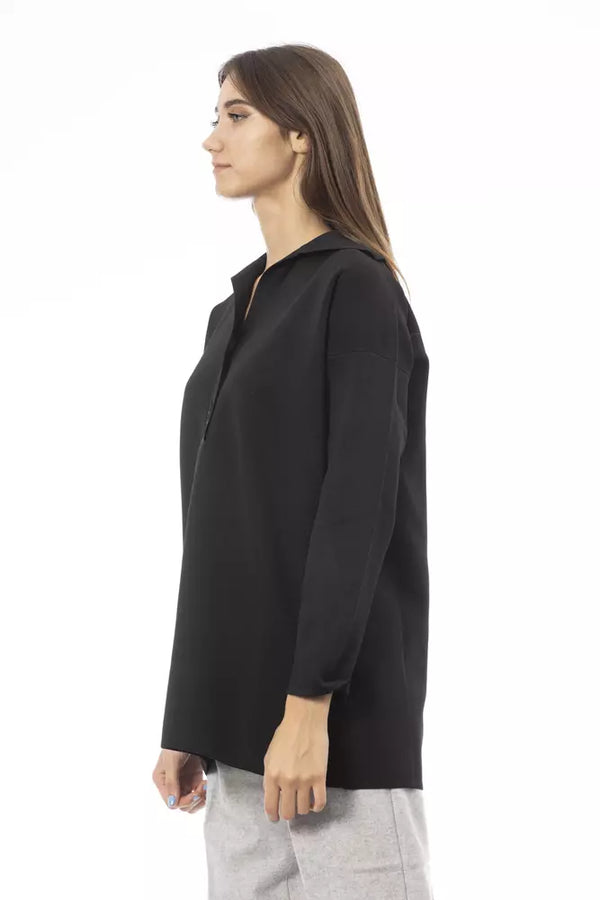 Black Polypropylene Women Sweater Alpha Studio