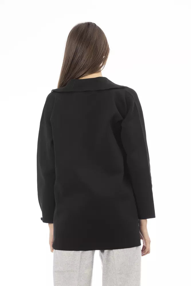 Black Polypropylene Women Sweater Alpha Studio