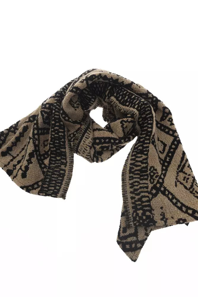 Brown Acetate Women Scarf Alpha Studio