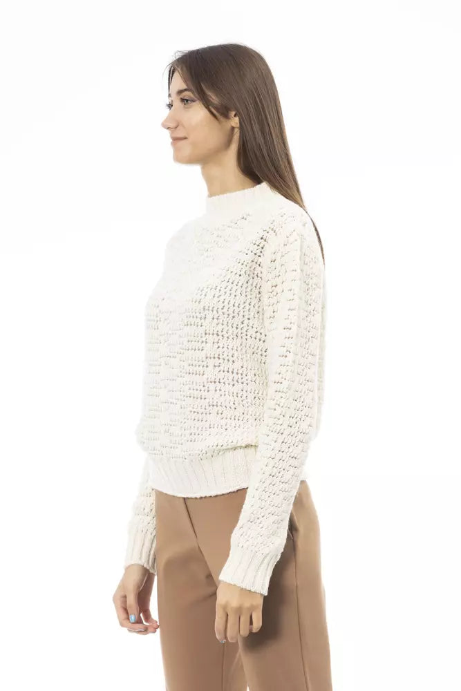 White Polyamide Women Sweater Alpha Studio