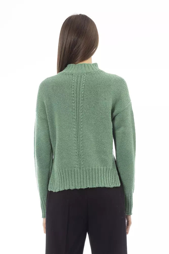 Green Wool Women Sweater Alpha Studio