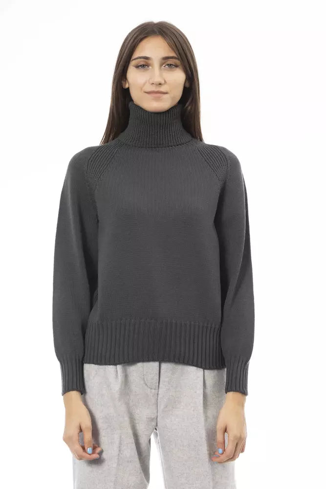 Green Wool Women Sweater Alpha Studio