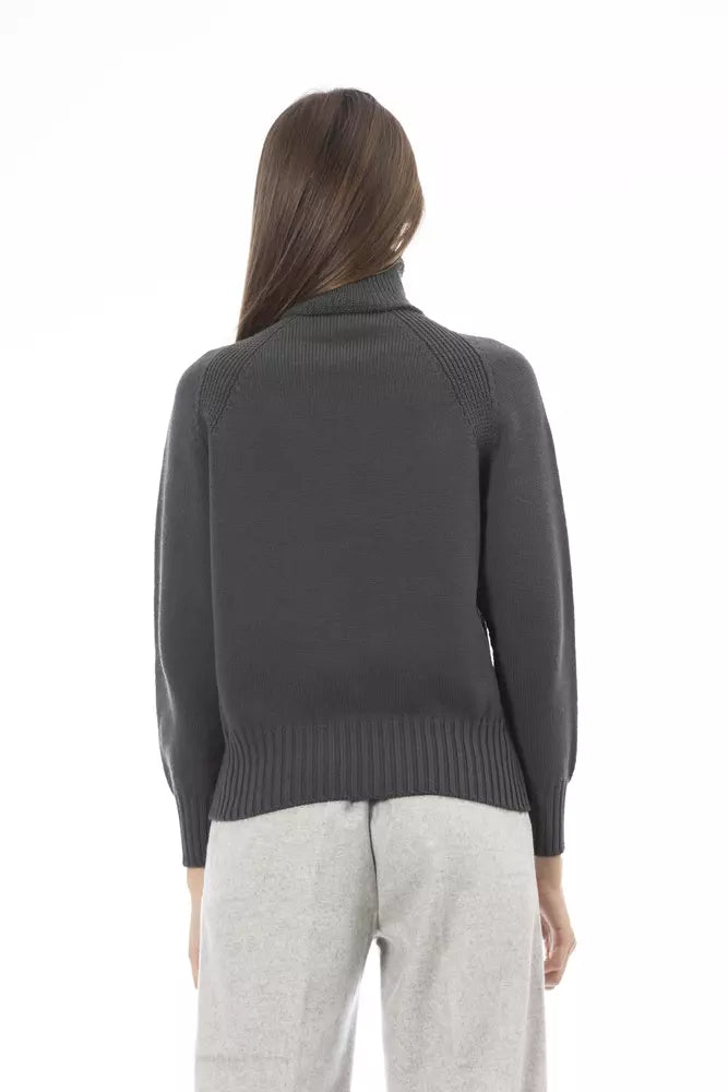 Green Wool Women Sweater Alpha Studio