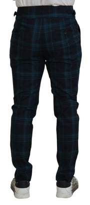 Elegant Plaid Wool Dress Pants Dolce & Gabbana