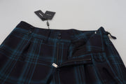 Elegant Plaid Wool Dress Pants Dolce & Gabbana