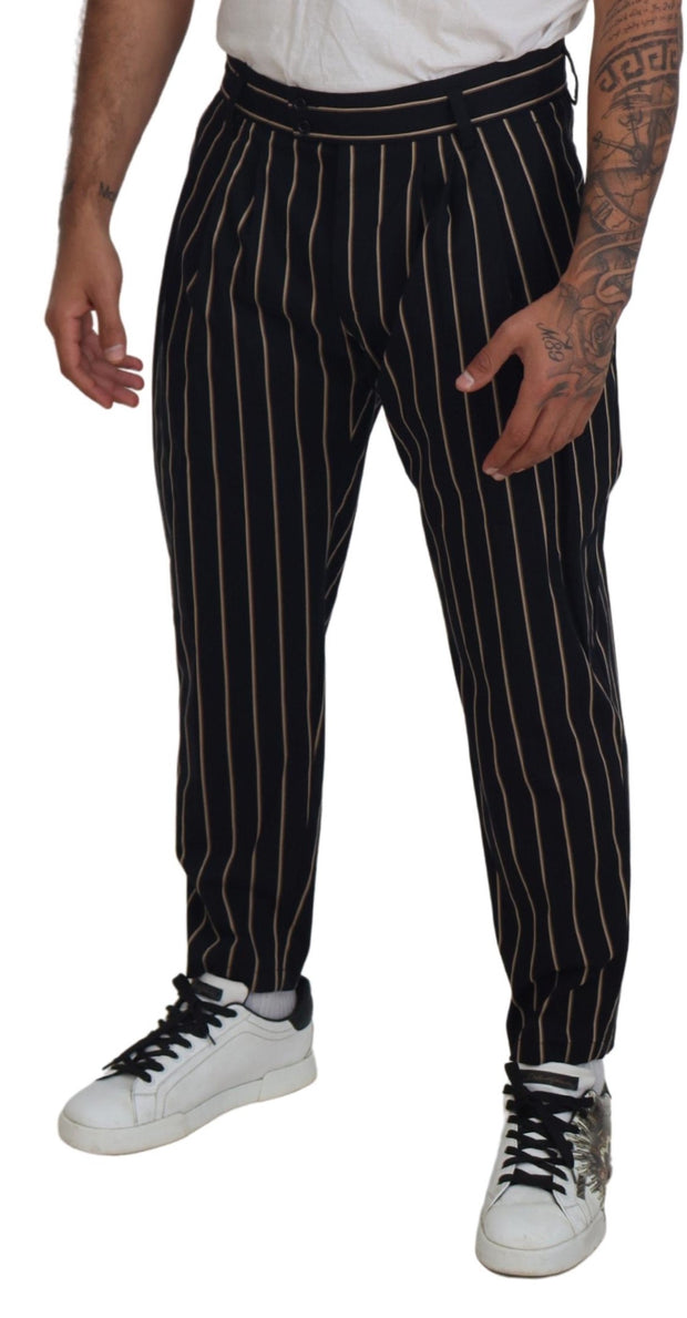 Elegant Striped Chino Tapered Pants Dolce & Gabbana